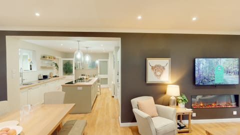 Modern open plan living space and kitchen