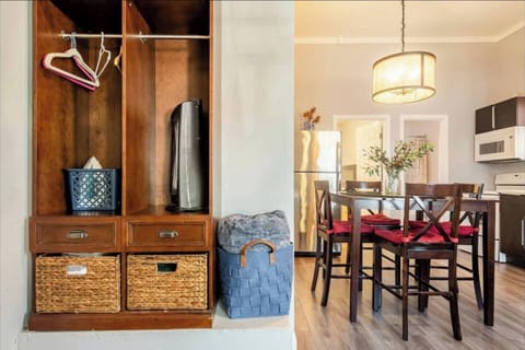 Enjoy your meals with friends and family or your coworkers while in town for a business conference.  Doubles as a workstation