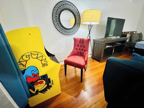 A nostalgic getaway to San Diego!  Relive your arcade glory days with Pac-Man fun in our loft suite!