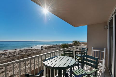 Soak up the sun on the balcony