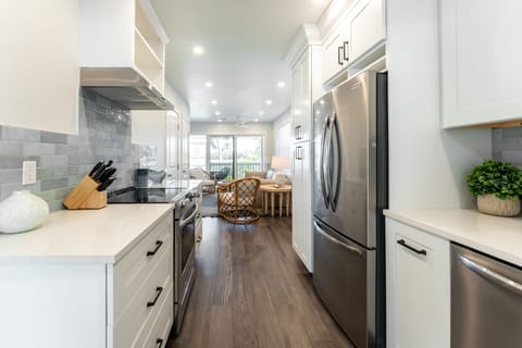 Kitchen features tons of counter space,