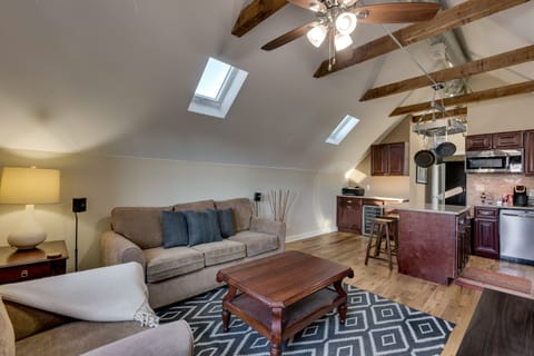 Building, Ceiling Fan, Indoors, Loft, Living Room
