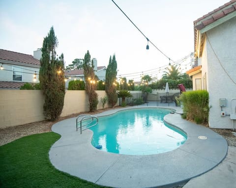 Backyard pool area