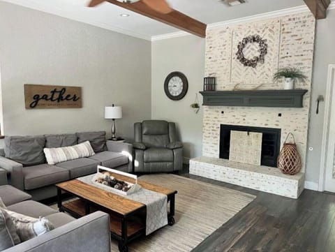 1 of 2 large living spaces. Gas fireplace and much more...