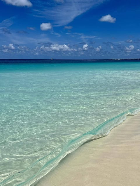 Beach nearby, sun loungers, beach towels