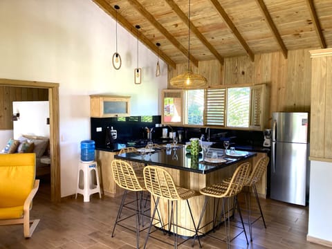 Fridge, oven, stovetop, coffee/tea maker