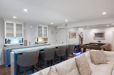 Basement game room and bar