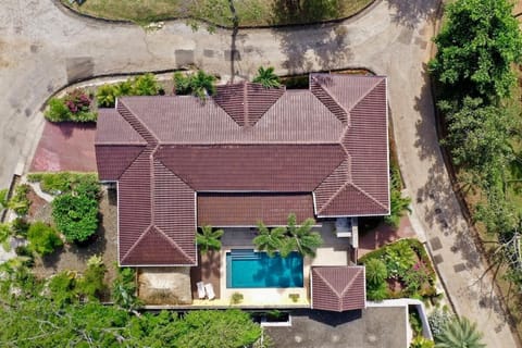 Aerial house view.