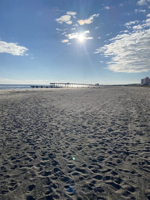 Beach nearby, sun loungers, beach towels