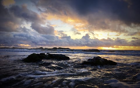 Stock photo sea rocks and waves