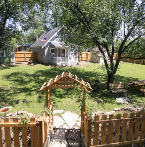 The Cottage sits on a gorgeous property bordering Manitou Springs.
