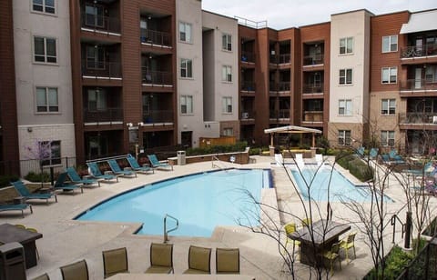 Upscale CozySuites await! Take a dip in our pools!