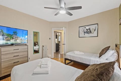 4 bedrooms, memory foam beds, iron/ironing board, WiFi