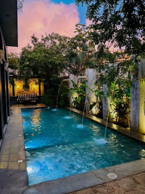 Outdoor pool, a heated pool