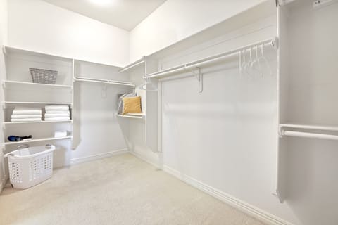 Master closet for your use.