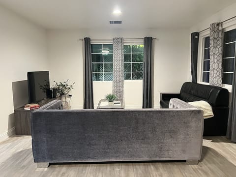 Spacious Living Room with smart tv!