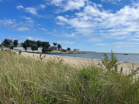 Beach nearby, sun loungers