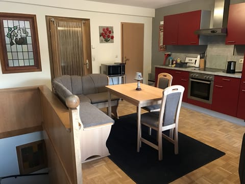 Dining area with kitchen