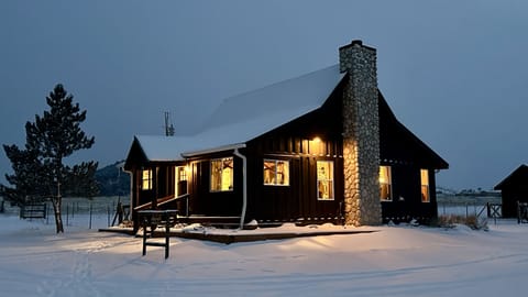 Fresh Rocky Mountain Snow fall just after sundown.
