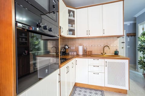 Microwave, oven, stovetop, coffee/tea maker