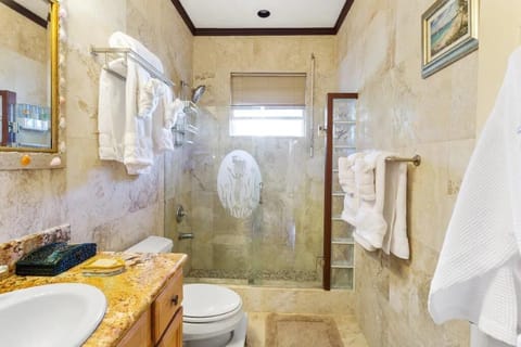 One of the two guest bathrooms.