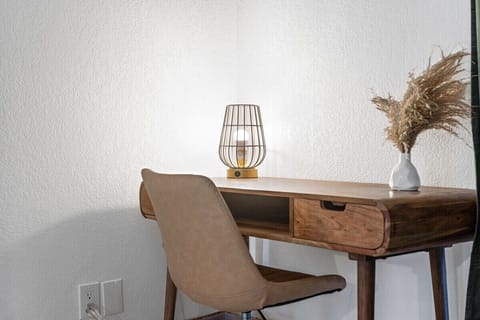 Private desk in the primary bedroom.