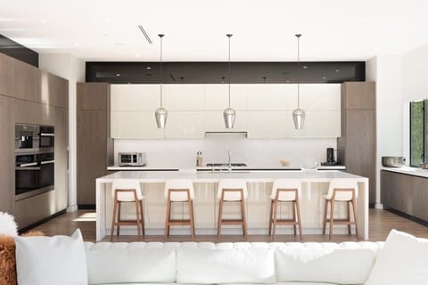 Spacious open kitchen with high-end appliances