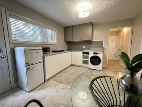 Downstairs kitchenette with laundry
