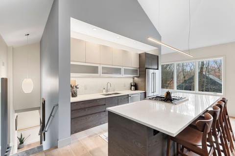 Kitchen on upper level of main house