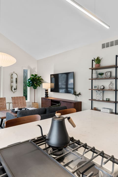 View of living room from the kitchen