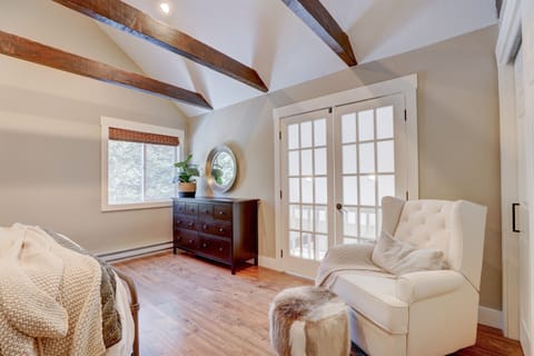 Top Level Master Bedroom with opening to the Sun Lounge area