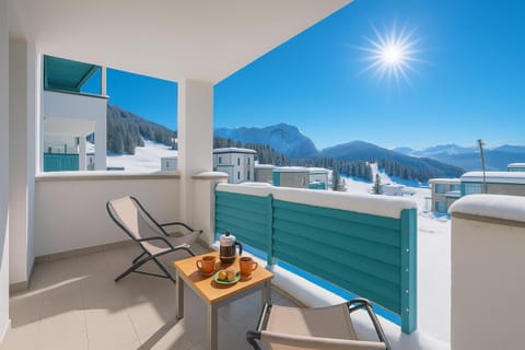 Balcony with mountain view