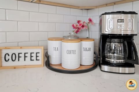 Start your day right with a complimentary coffee and tea station.