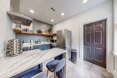 Kitchen: When we say our kitchen is complete with the essentials you'll need, we mean it – there's even a well-stocked spice rack with a variety of options for your cooking needs.