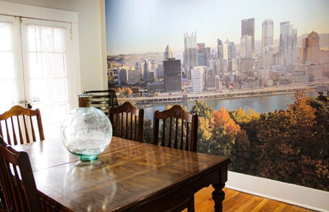 Dining Room Mural of Pittsburgh from Mount Washington
