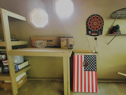 Badminton, Soft Tip Darts. Corn Hole