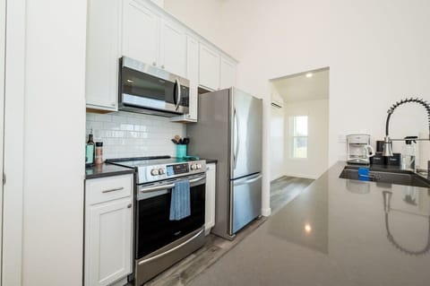 Stainless steel kitchen appliances