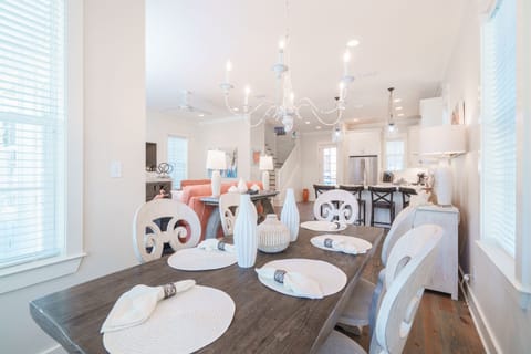 Dining table seats 8