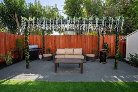 A cozy patio for relaxing and entertaining.