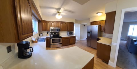 Toaster over, Mr. Coffee, hand mixer, blender, full size crockpot.