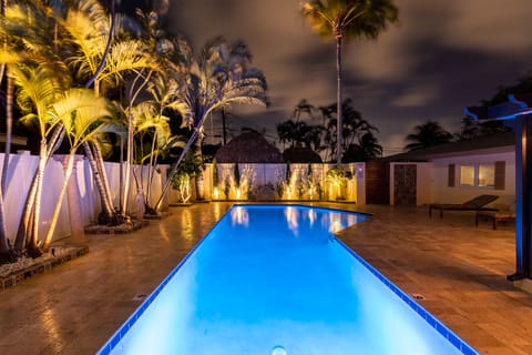 Outdoor pool, a heated pool