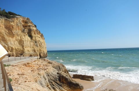 Beach nearby, sun loungers