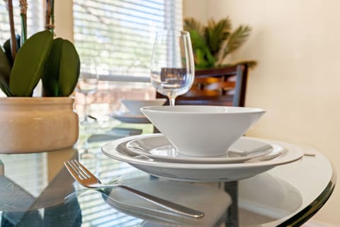 Enjoy your meals in style, with our modern light fixtures, which add a touch of elegance to the space.