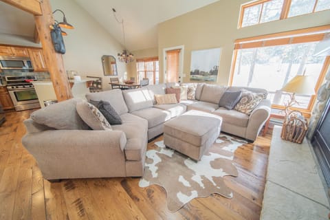 Plenty of lounging space on the sectional sofa