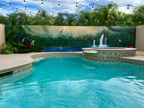 Outdoor pool, a heated pool