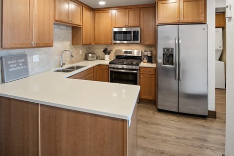 Well appointed kitchen with a gas range