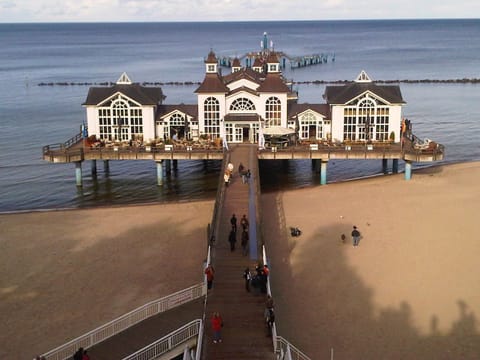 Beach nearby, sun loungers