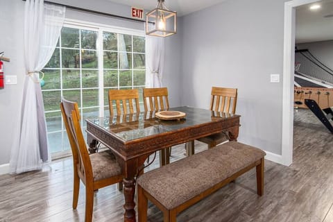Enjoy a meal with the whole family at the dining room table