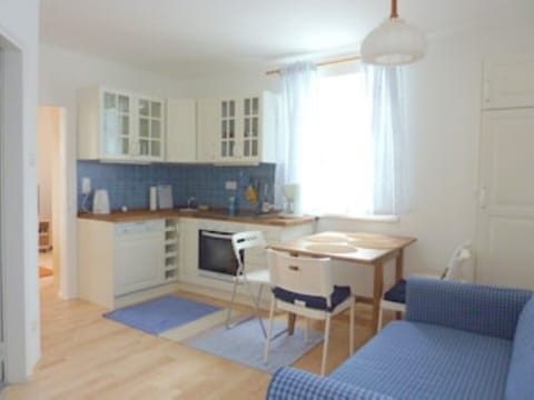 the kitchen
