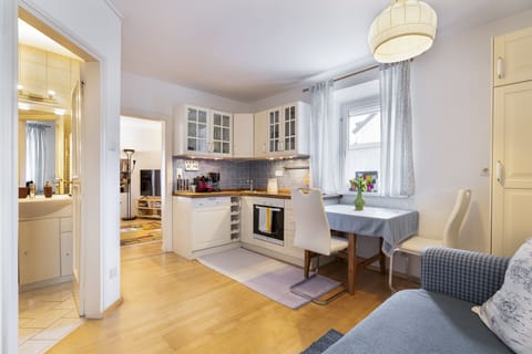 the kitchen